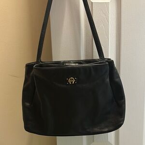 Black Leather Shoulder Bag